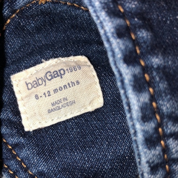 Baby Gap size 8-12 months denim overalls - Picture 5 of 8